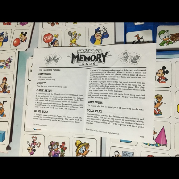 DISNEY VTG 90 Mickey Mouse CollectableMemory Game - Picture 14 of 15